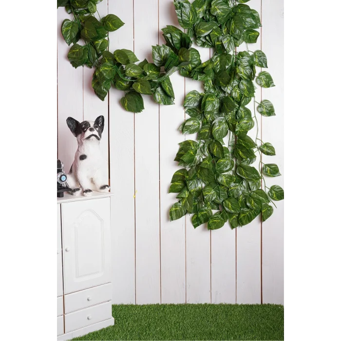 Genel Ürün Dekoratif Yeşil Yapraklı Yapay Sarmaşık Ve 3 Metre Peri Led Gün Işığı