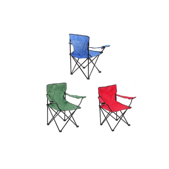 Genel Ürün Beyaz Angeleye Kamp Sandalyesi Katlanır Kamp Koltuğu 50x50x80cm Tekli Tek Kişilik