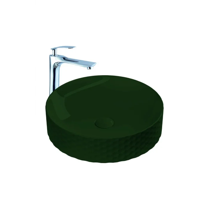 Genel Ürün Paula Matt Green Çanak Lavabo