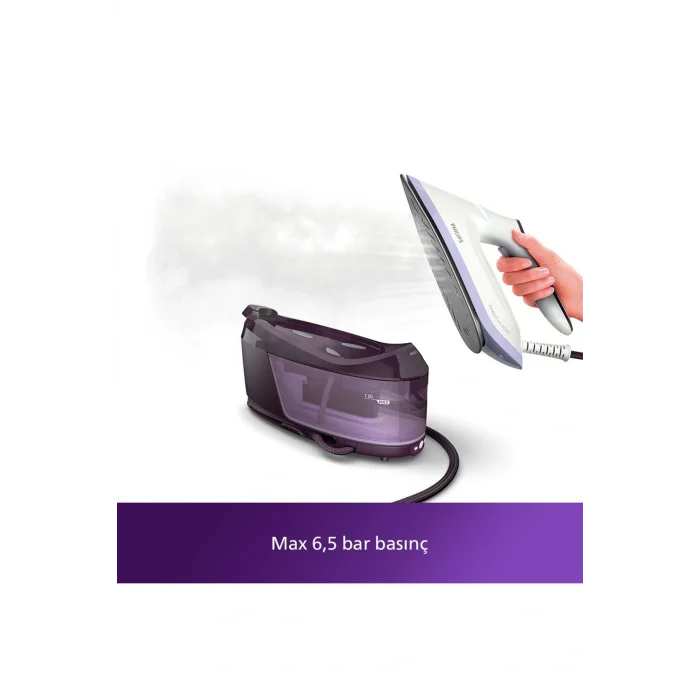 AGLpazarlama 6000 Serisi Perfectcare Buhar Kazanlı Ütü, Güçlü Buhar, 1,8 Lt Çıkarılabilir Su Haznesi, PSG6024/30