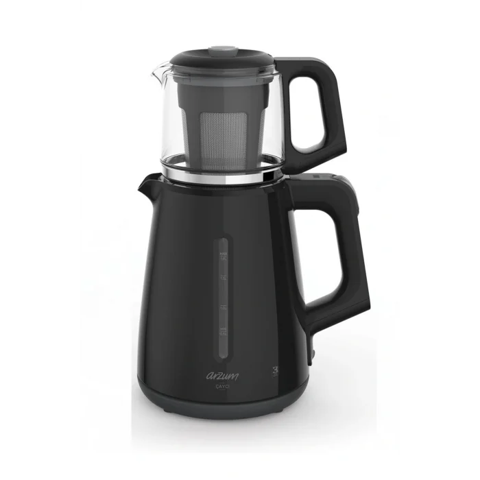 Genel Ürün Çaycı Cam Demlikli Çay Makinesi 1700W Siyah - AR3061