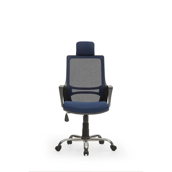 Genel Ürün Arya2 Bilgisayar Koltuğu Ofis Müdür Büro Çalışma Sandalyesi Lacivert Siyah Renk Krom Ayaklı