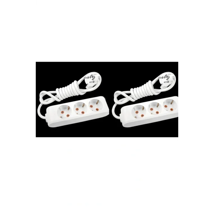 Genel Ürün 3lü Grup Priz Uzatma Kablosu 3 Mt 2li Avantaj Paket