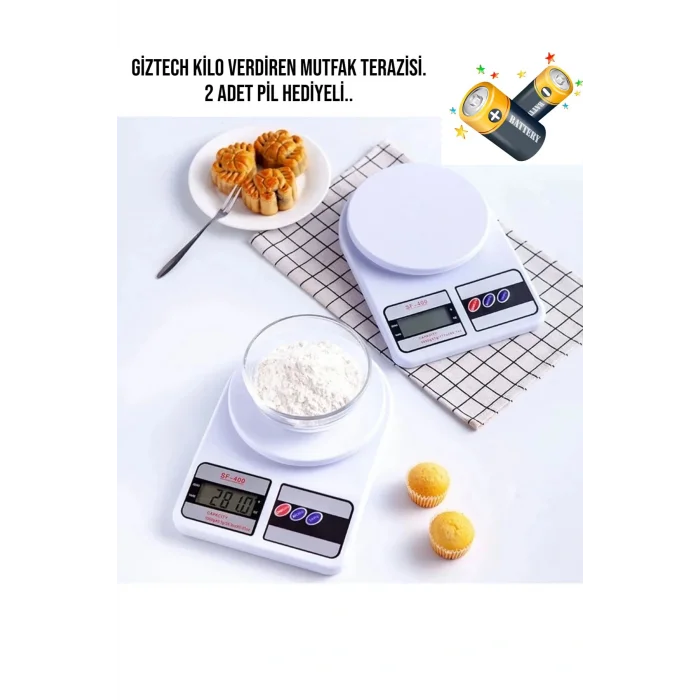 Genel Ürün Dijital Hassas Mutfak Tartısı - Mutfak Terazisi-hassas Ölçüm 10 Kğ