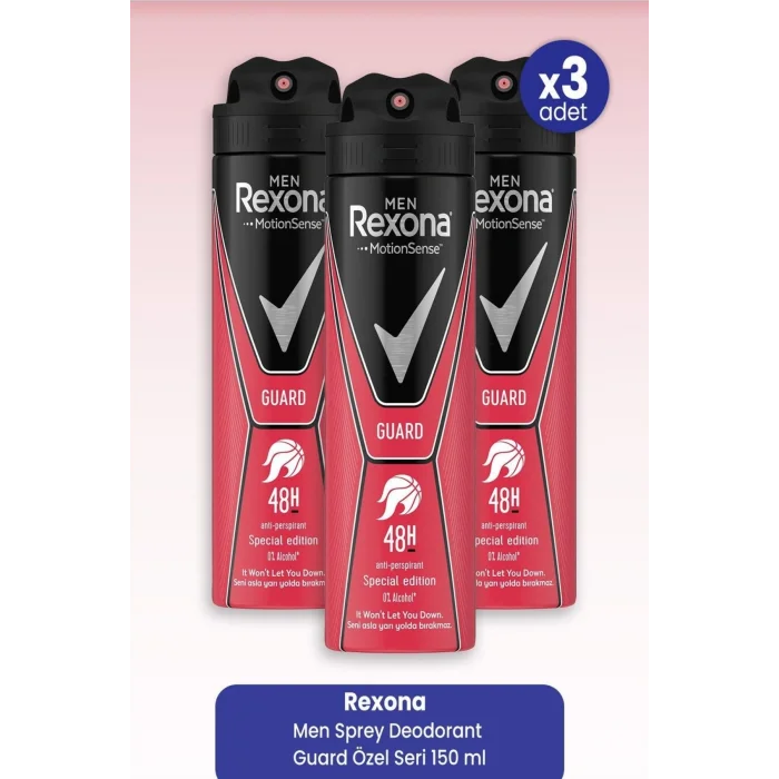 Genel Ürün Men Sprey Deodorant Guard Özel Seri 150 Ml X 3 Adet