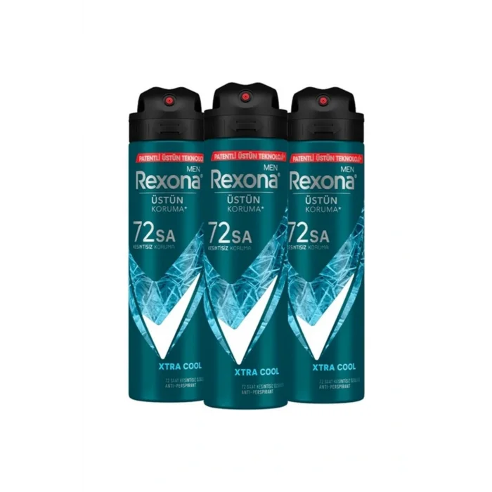 Kol Saati Men Erkek Sprey Deodorant Xtra Cool 72 Saat Kesintisiz Üstün Koruma 150 ml X3