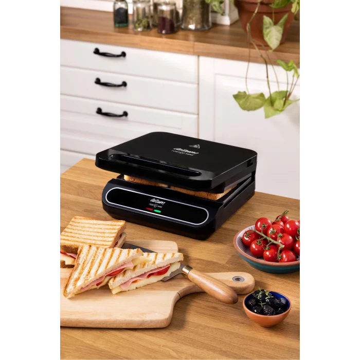 Genel Ürün Tostçu Mini Tost Makinesi 2 Dilim Kapasiteli 750W Siyah - AR2052-S