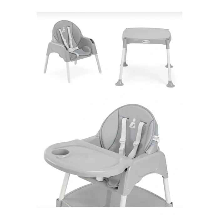 Genel Ürün Pretty 3 in1 Çalışma Masalı Mama Sandalyesi Gri