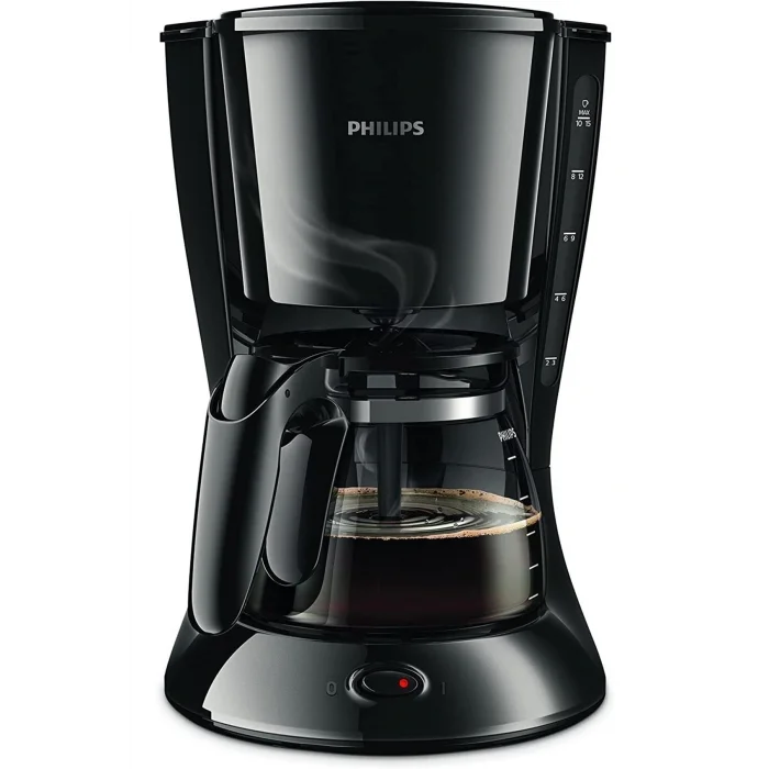 Genel Ürün Kahve Makinesi, 1.2 L Cam Sürahili, Makinede Yıkanabilir, 1000 W, Siyah