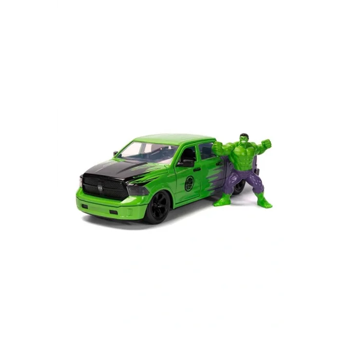 Oyuncak 1:24 Marvel Avengers 2014 RAM 1500 Model Araba ve Hulk Figür