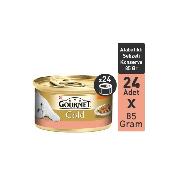 Genel Ürün Gourmet Gold Alabalıklı Ve Sebzeli Konserve Maması 85gr X 24 Adet