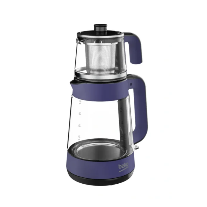 Genel Ürün 1900 W 2000 ml Cam Çaycı Mor