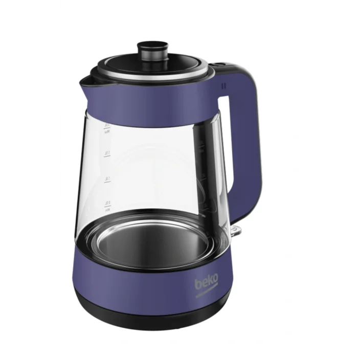 Genel Ürün 1900 W 2000 ml Cam Çaycı Mor