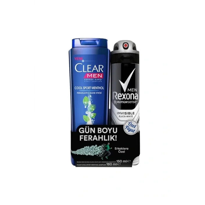 Genel Ürün Deodorant İnvisible Black White Men 150 ml + Clear 180 ml