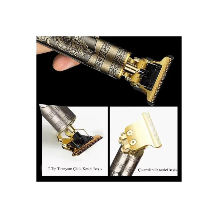 Genel Ürün Saç-Sakal-Vücut H-03 Şarjlı Saç Sakal Kesme Ense Düzeltme Tıraş Makinesi İthalatçı Garantili Şarjlı