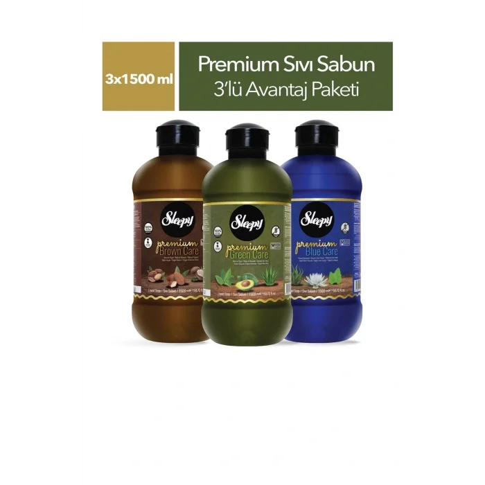 Genel Ürün Premium Sıvı Sabun Green care 3’lü Avantaj Paketi 3x1500 Ml