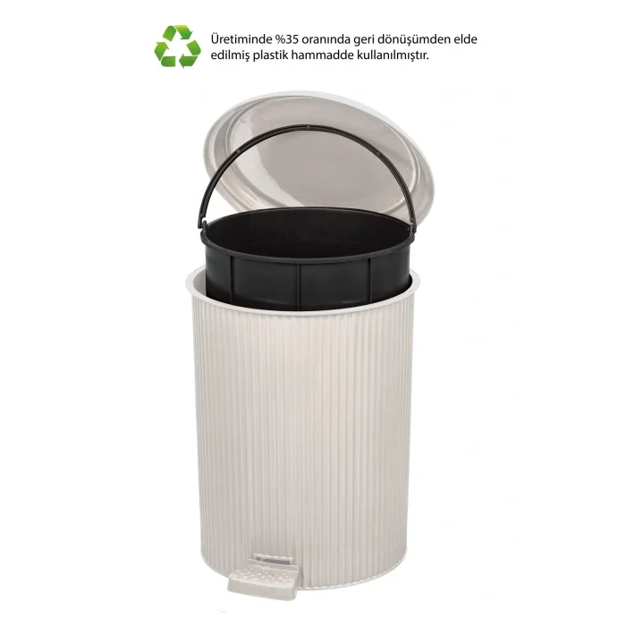 Genel Ürün Nostalji Pedallı Çöp Kovası: 6 Litre