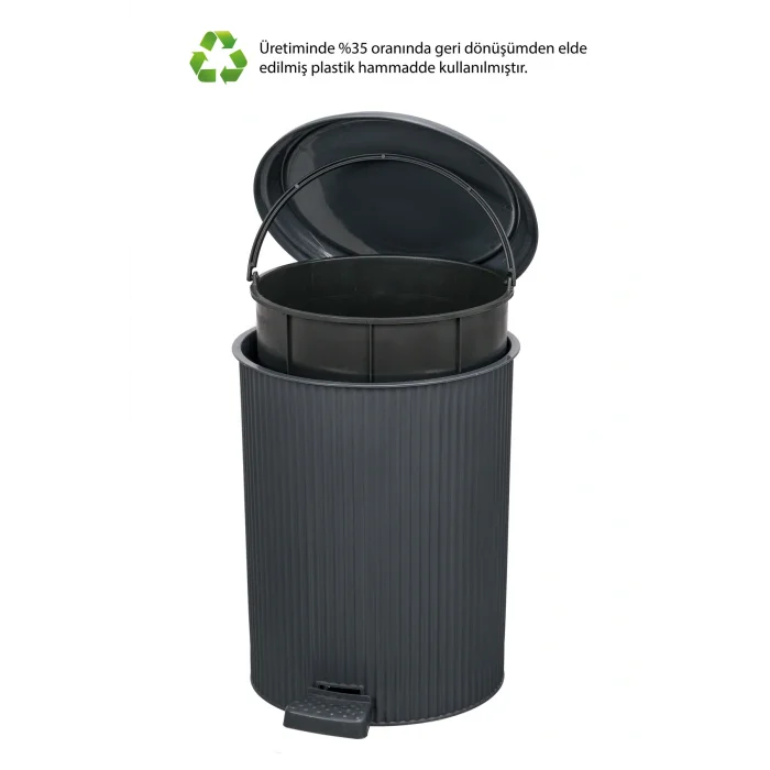 Genel Ürün Nostalji Pedallı Çöp Kovası: 11 Litre