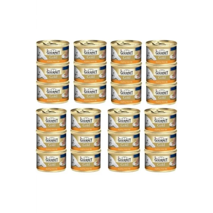 Genel Ürün Gold Kıyılmış Hindi Etli Konserve Yetişkin Kedi Maması 24 X 85 G