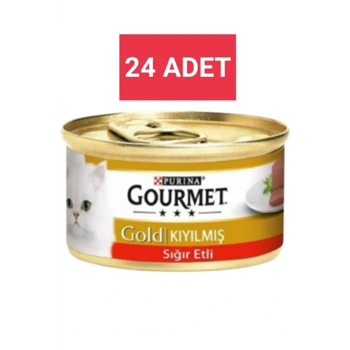 Genel Ürün Gold Kıyılmış Sığır Etli Kedi Konservesi 85gr. X 24 Adet