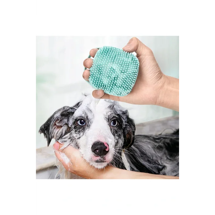 Genel Ürün Şampuan Hazneli Kedi Ve Köpek Evcil Hayvan Yıkama Fırçası Silikon