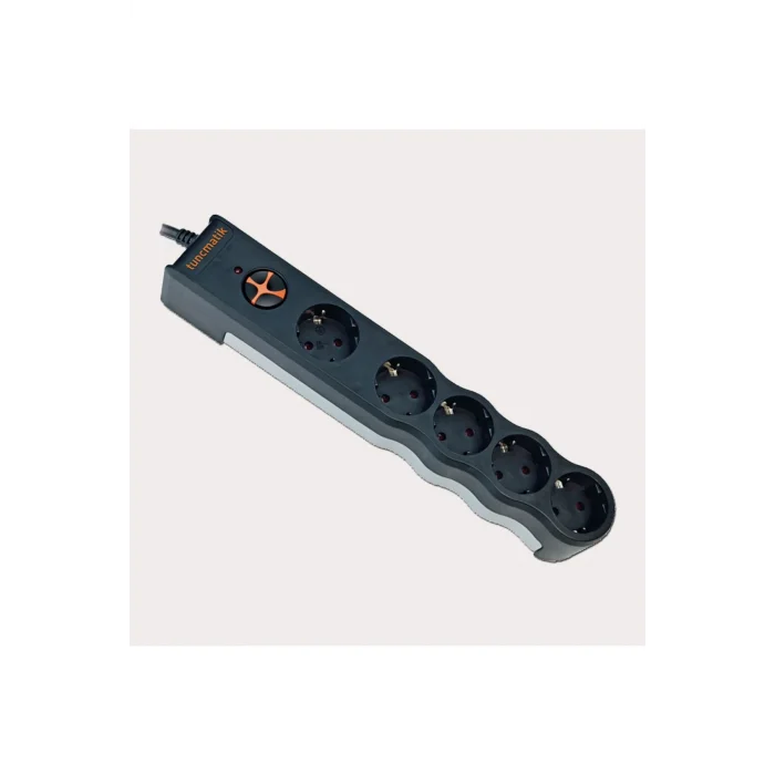 Genel Ürün Powersurge TSK6134 5li 1050 Joule 1,5 Metre Enerji Koruma Prizi Siyah