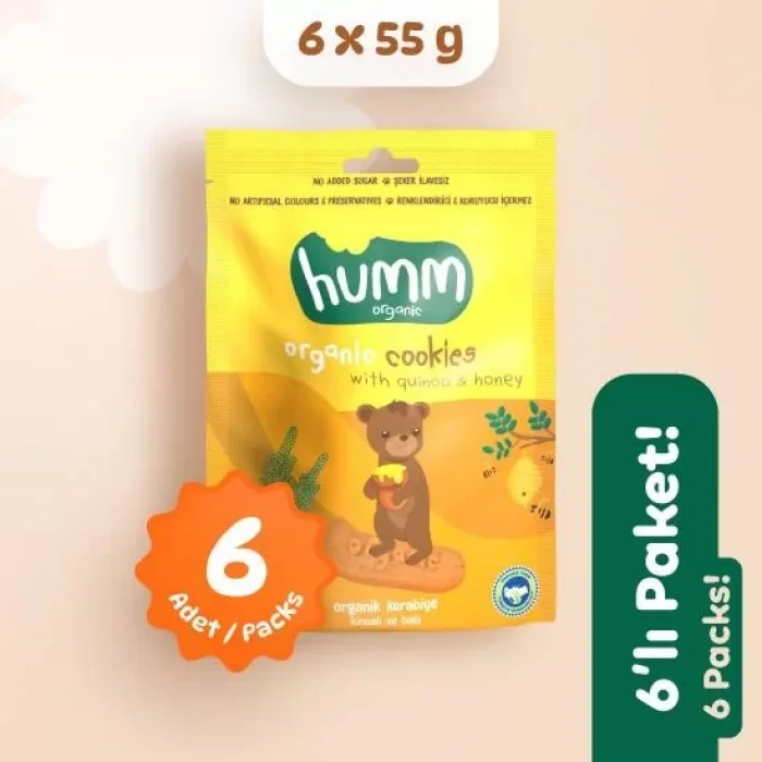 BUĞZ Humm Organik Ballı ve Kinoalı Kurabiye 6lı Set