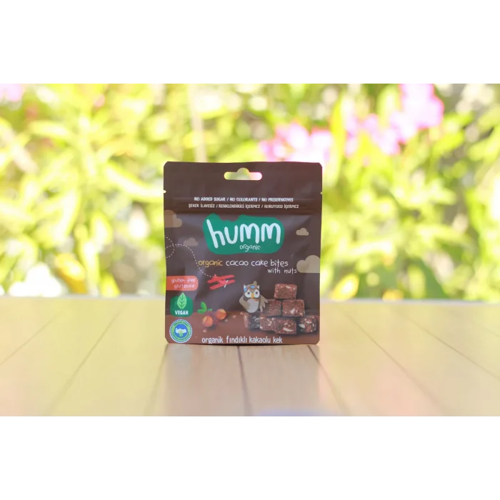 BUĞZ Humm Organik Glutensiz Vegan Kakaolu ve Fındıklı Kek - 30 gr