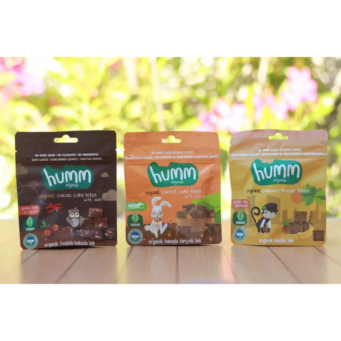 BUĞZ Humm Organik Glutensiz Vegan Kek Atıştırmalık Paketi - 3 adet (3 çeşit)
