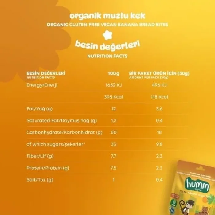 BUĞZ Humm Organik Glutensiz Vegan Muzlu Kek