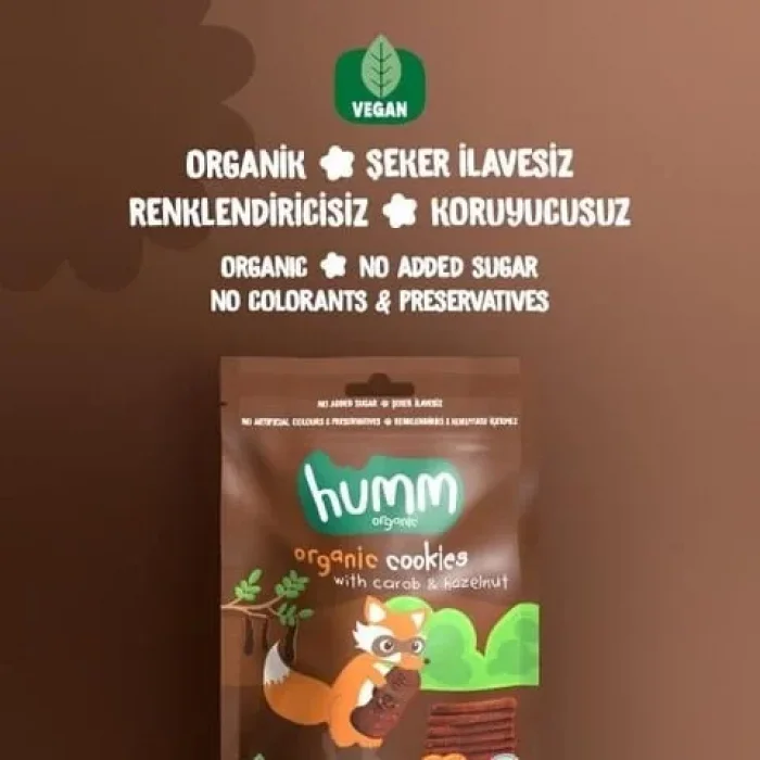 BUĞZ Humm Organik Vegan Keçiboynuzlu ve Fındıklı Kurabiye 6lı Set