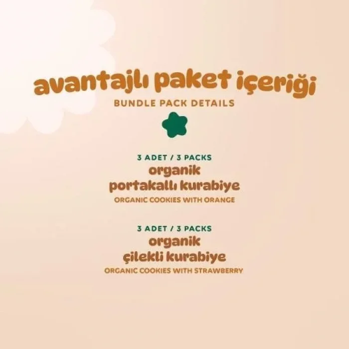 BUĞZ Humm Organik Kurabiye 6lı Set (Portakallı & Çilekli)