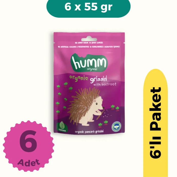 BUĞZ Humm Organik Vegan Pancarlı Grissini 6lı Set