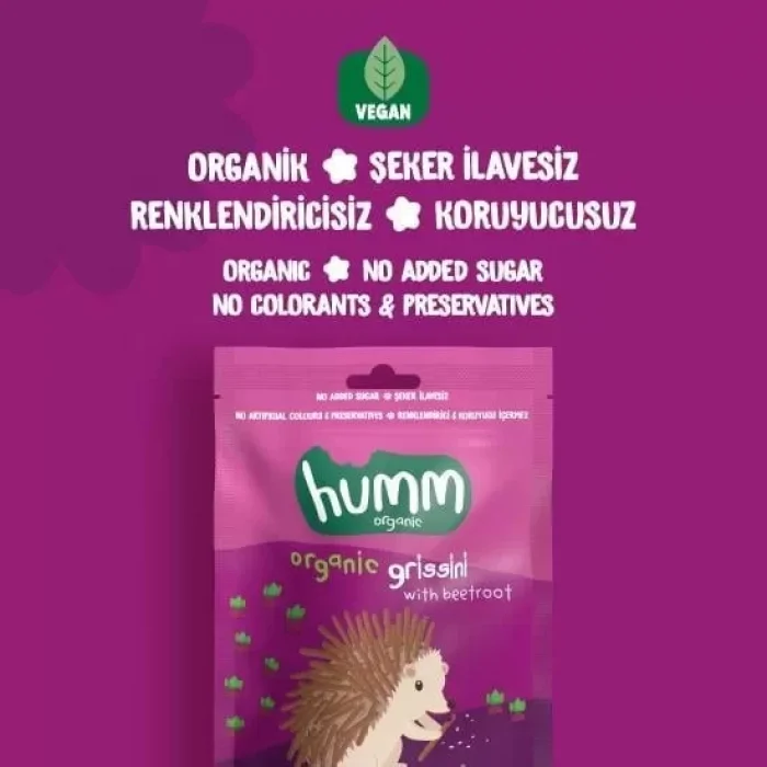 BUĞZ Humm Organik Vegan Pancarlı Grissini 6lı Set