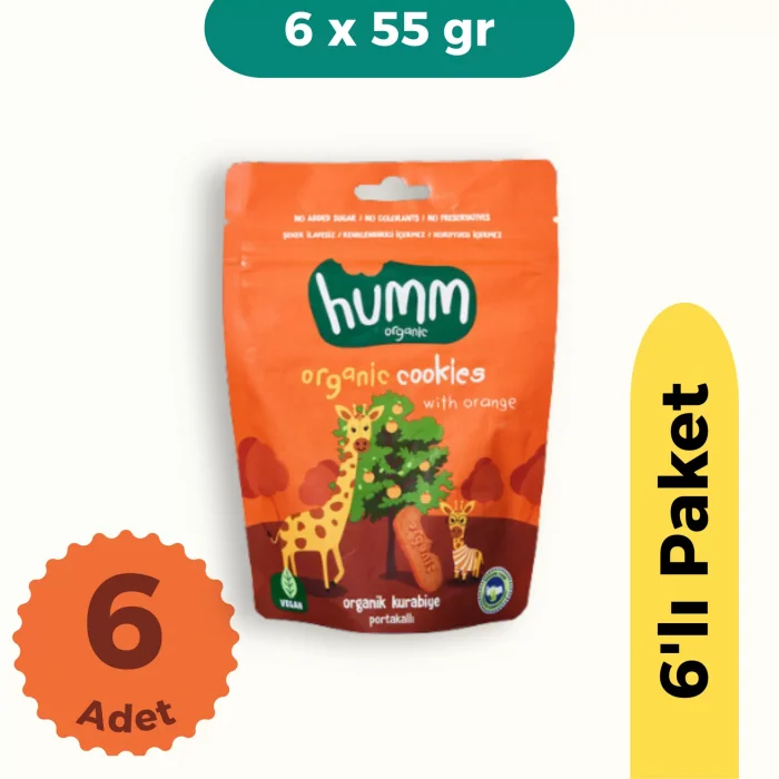 BUĞZ Humm Organik Vegan Portakallı Kurabiye 6lı Set