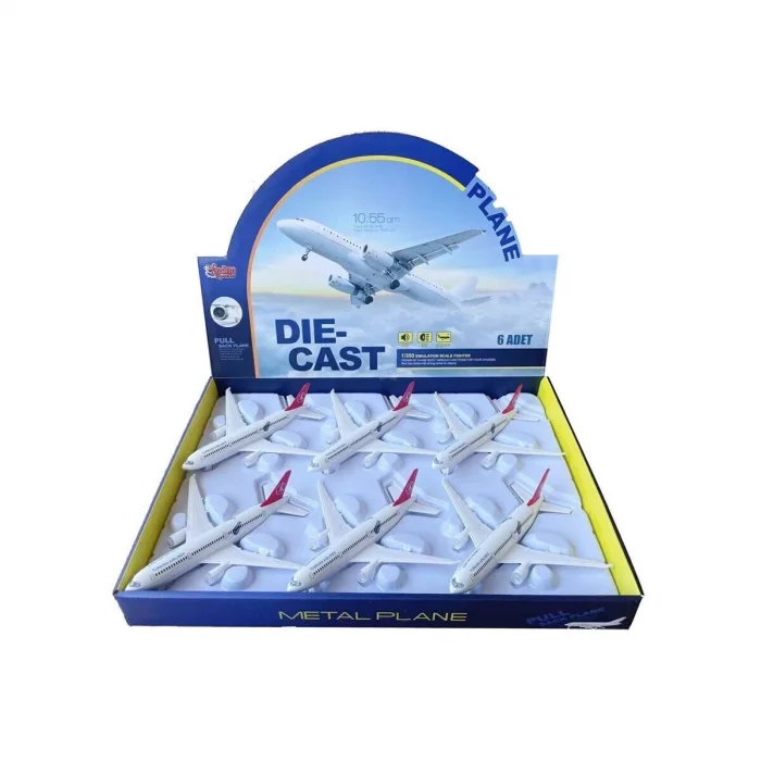 HW-180 2823 RED CB IŞIKLI SESLİ METAL YOLCU UÇAĞI