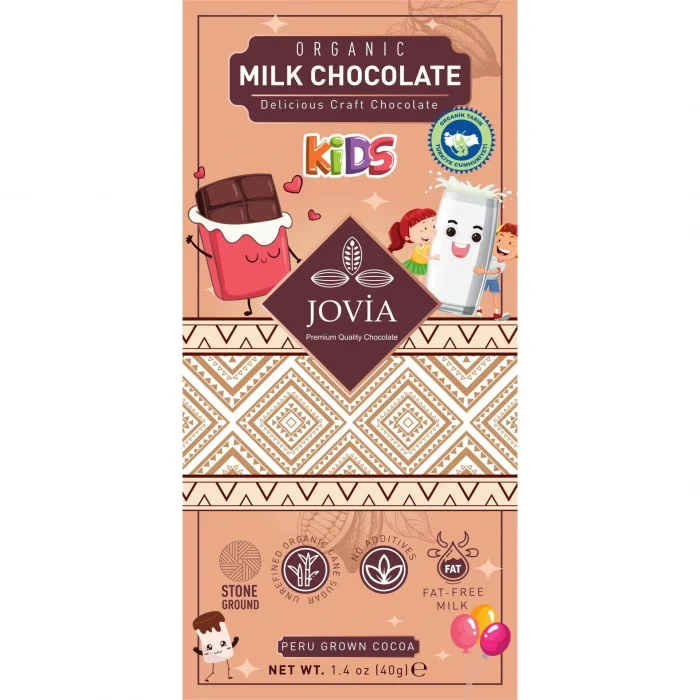 BUĞZ Jovia Organik Sütlü Çikolata (Çocuk) 40 gr