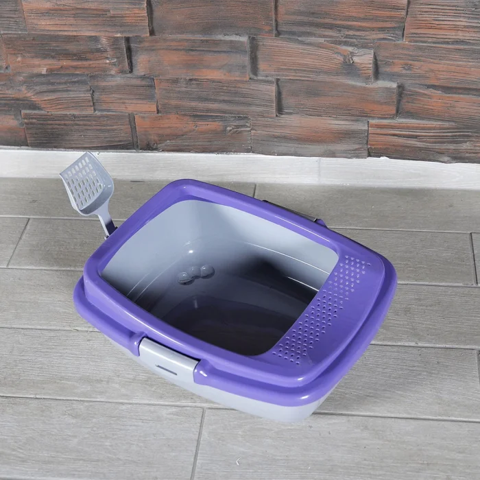 Karamel Pet Izgaralı Açık Kedi Tuvaleti Çeşitli Renklerde + Kürek Hediyeli