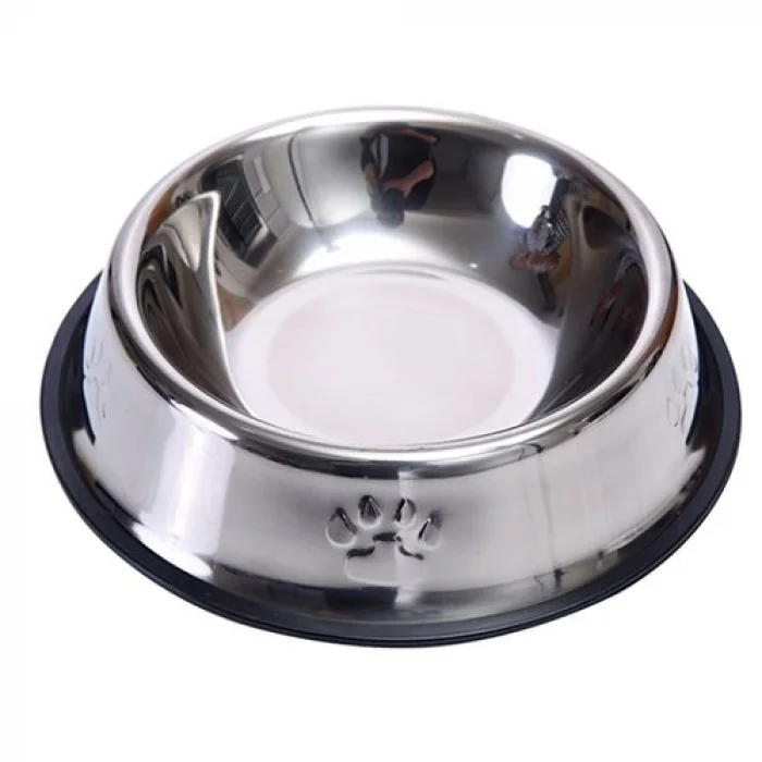 Karamelpet  Pati Desenli Çelik Mama ve Su Kabı 16 Oz 500 ml 22 cm