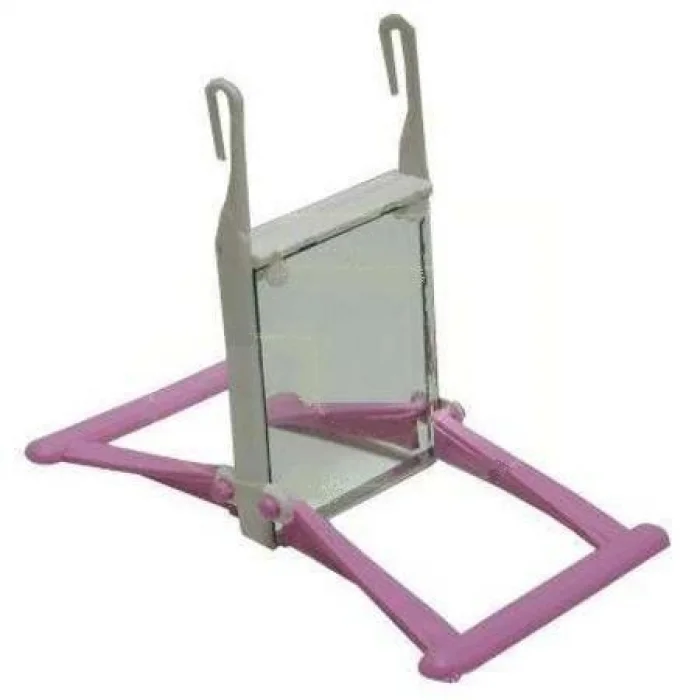 Kardelen Aynalı Tünekli Dikdörtgen Kuş Salıncağı 8*12*13 cm