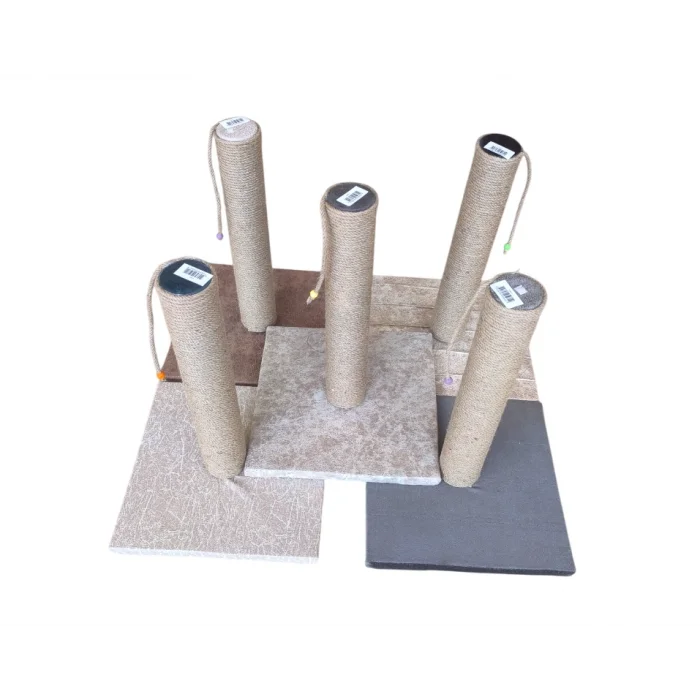 Kare Tabanlı Doğal Jut Kedi Tırmalama Tahtası 40 cm Karışık