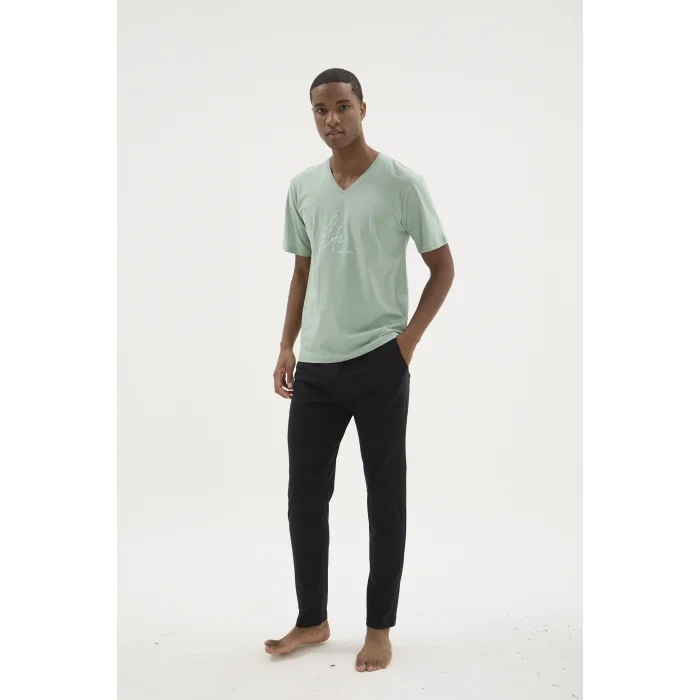 Kocabey KKT-26152 Erkek V Yaka Pijama Takımı