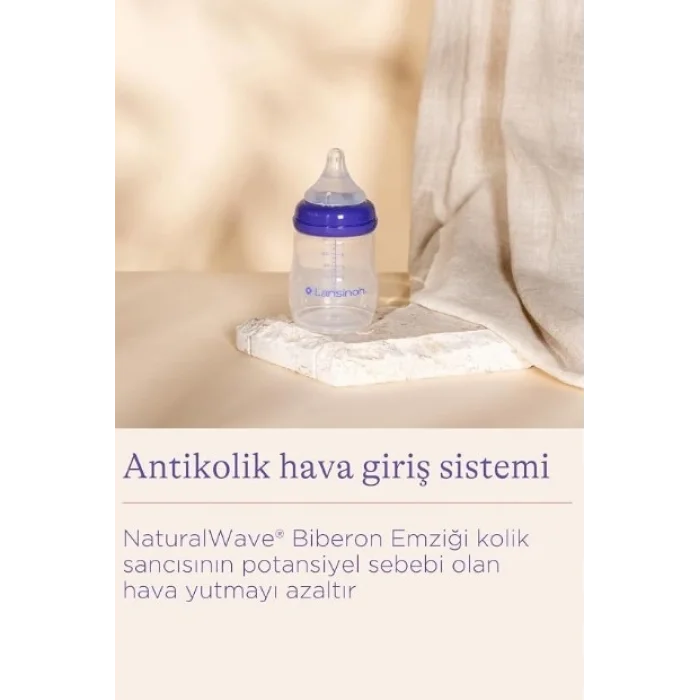 Lansinoh Natural Wave Biberon ve Biberon Emziği 160 ml