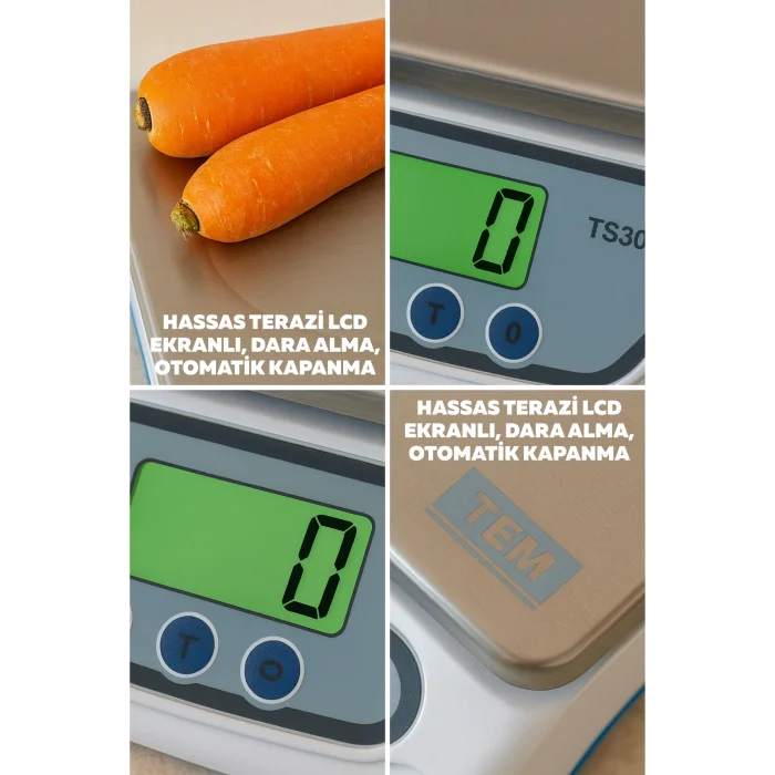 LCD Ekranlı Hassas Terazi Otomatik Kapanma, Dara Alma Fonksiyonlu Dijital Ölçüm Cihazı