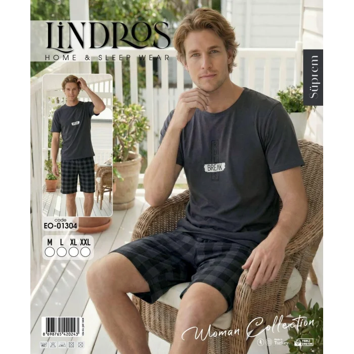 Lindros EO-01304 Erkek Kısa Kol Süprem Şort Takım