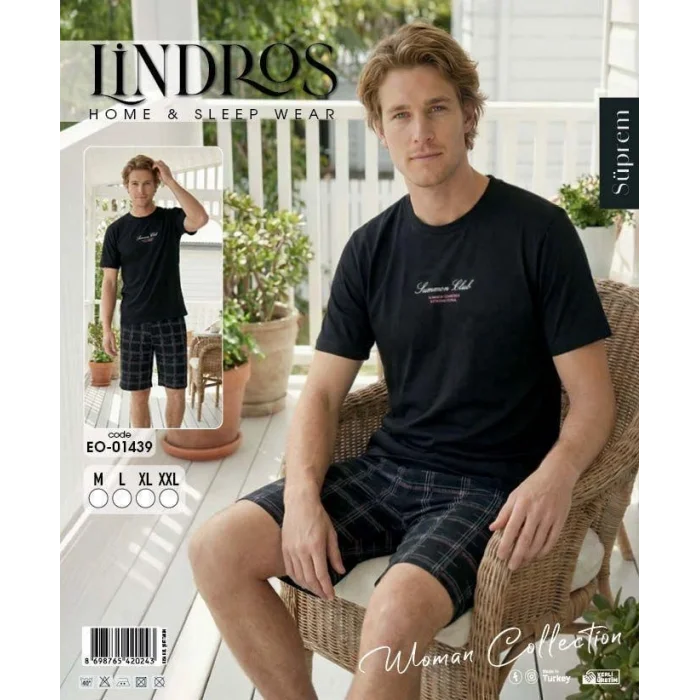 Lindros EO-01439 Erkek Kısa Kol Süprem Şort Takım