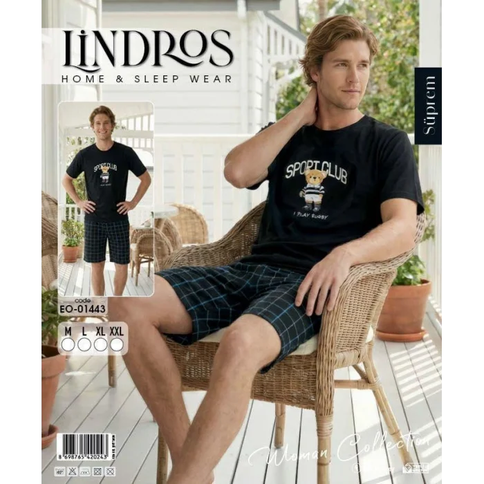 Lindros EO-01443 Erkek Kısa Kol Süprem Şort Takım