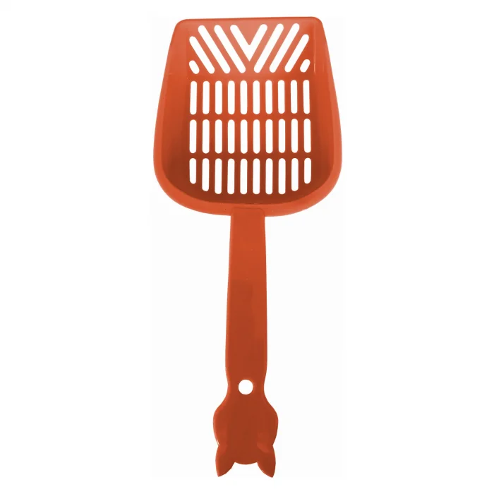 Markapet İnce Elekli Kedi Kumu Küreği Medium 10-25 cm Turuncu