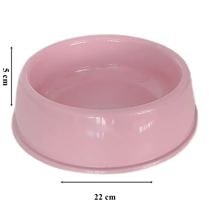 Markapet Kedi Köpek Plastik Mama Ve Su Kabı 20 cm - 200 ml Pembe