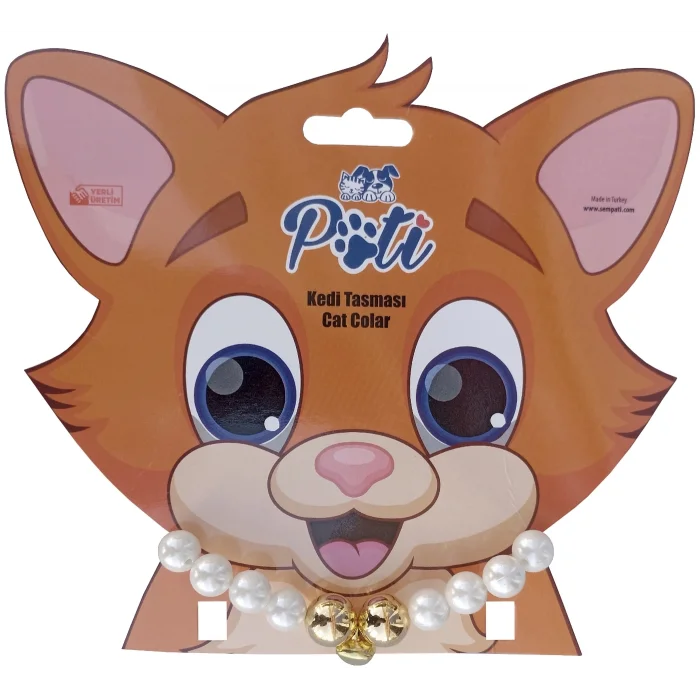 Markapet Kedi Ve Köpek Lüx İncili Kolye 24-28 cm Medium Beyaz